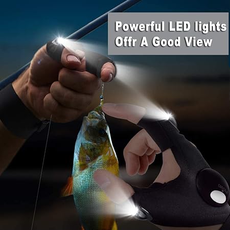 LED زوجين قفاز بمصباح يدوي