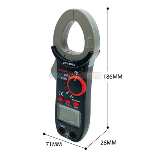 مشبك رقمي أصلي من كراون متعدد الوظائف لقياس التيار الكهربائي بدقة عالية CROWN Pince Multimètre Numérique 600V CT44053