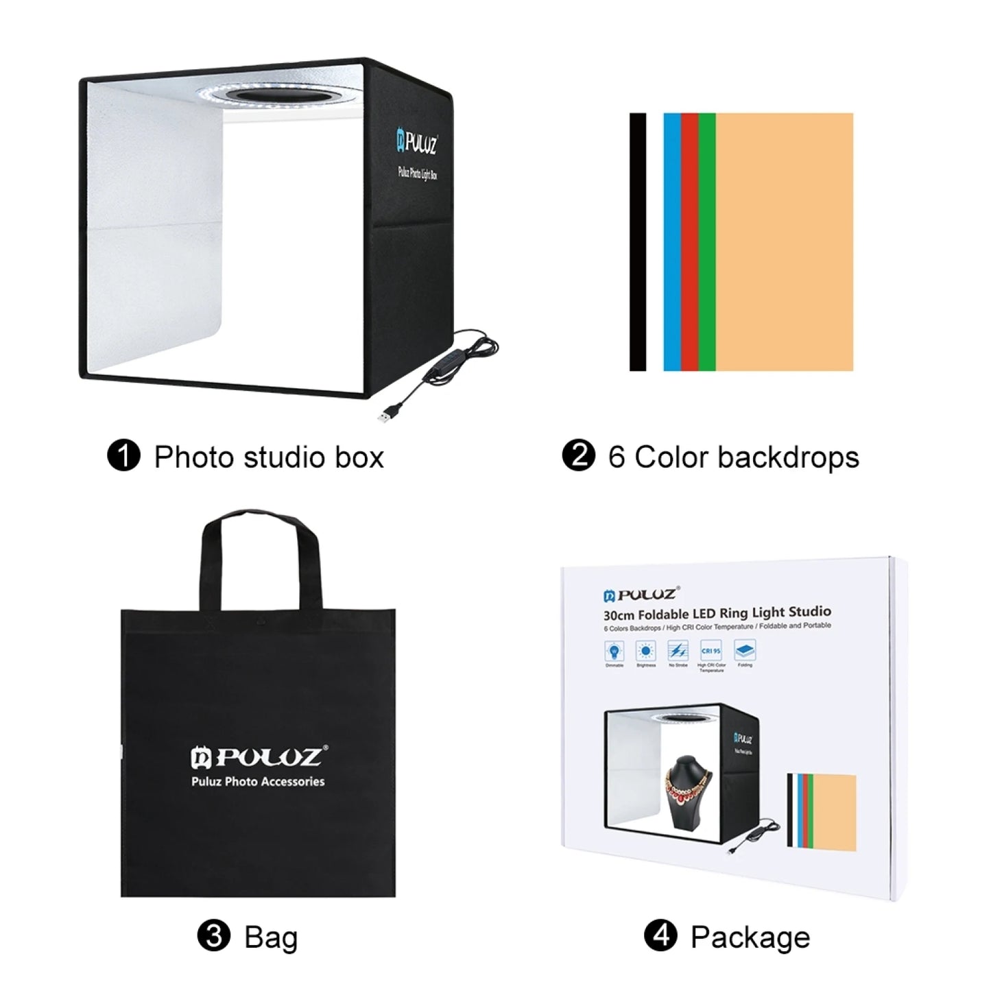 light box puluz 30cm بوكس التصوير الإحترافي الأصلي