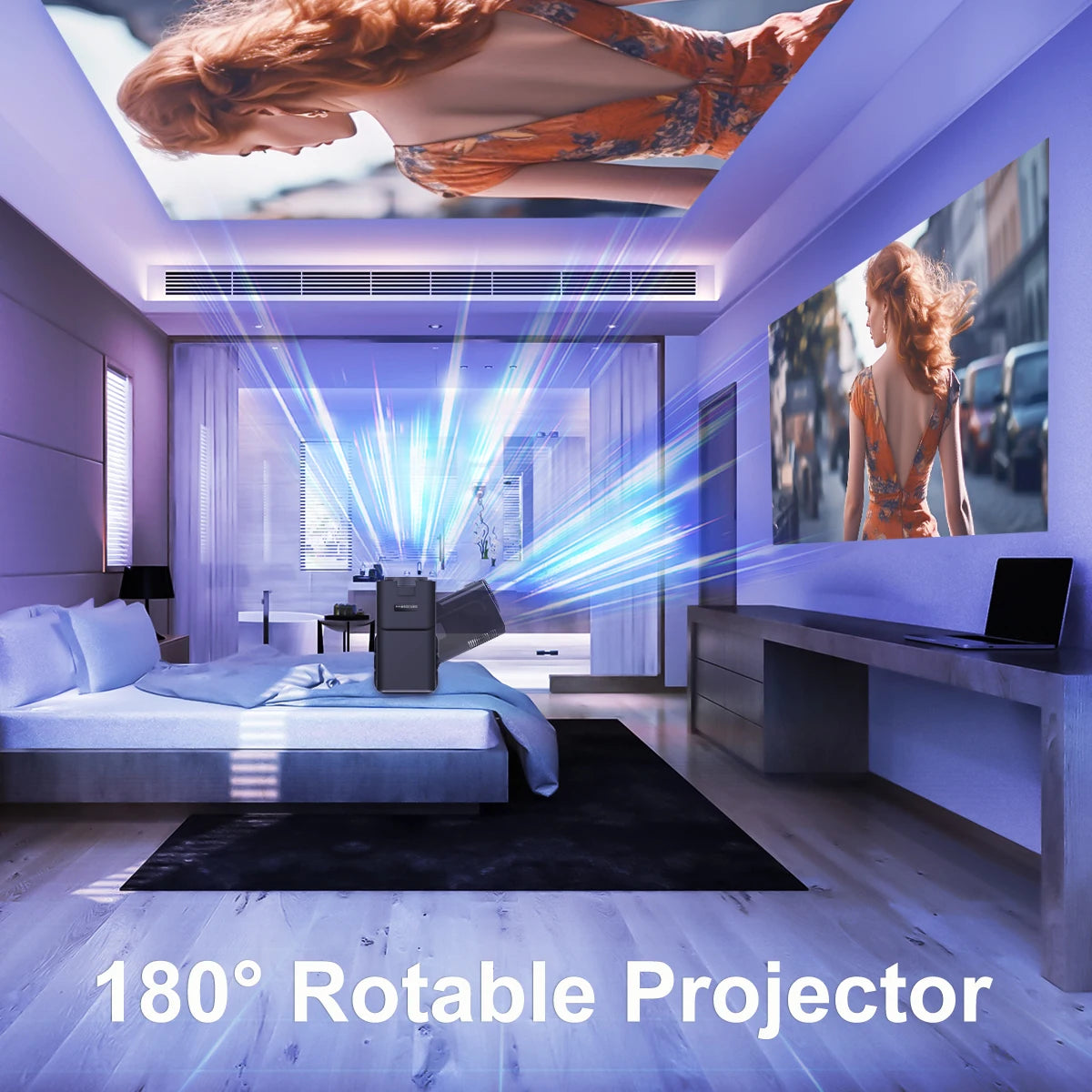 Projecteur 4K Android 11 Wifi 6 أحدث نسخة