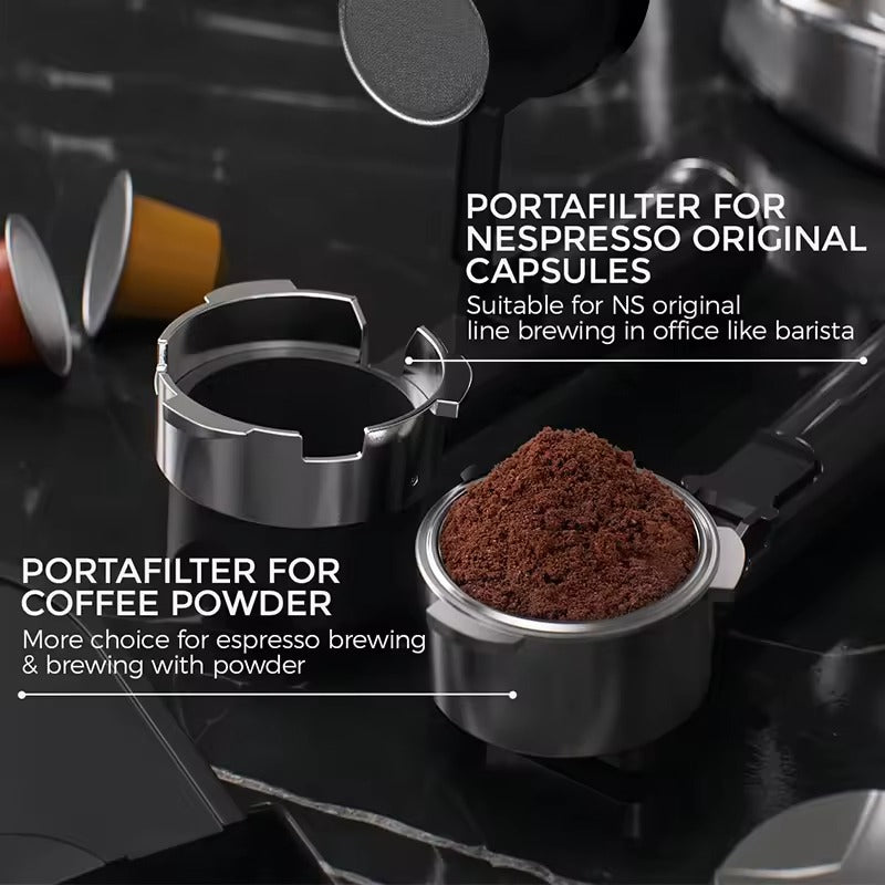 ماكنة صنع القهوة بومان الألمانية Machine à Café Expresso BOMANN 19 Bar – 4 En 1 – Dolce Gusto / Nespresso / Poudre / cappuccino cafetière
