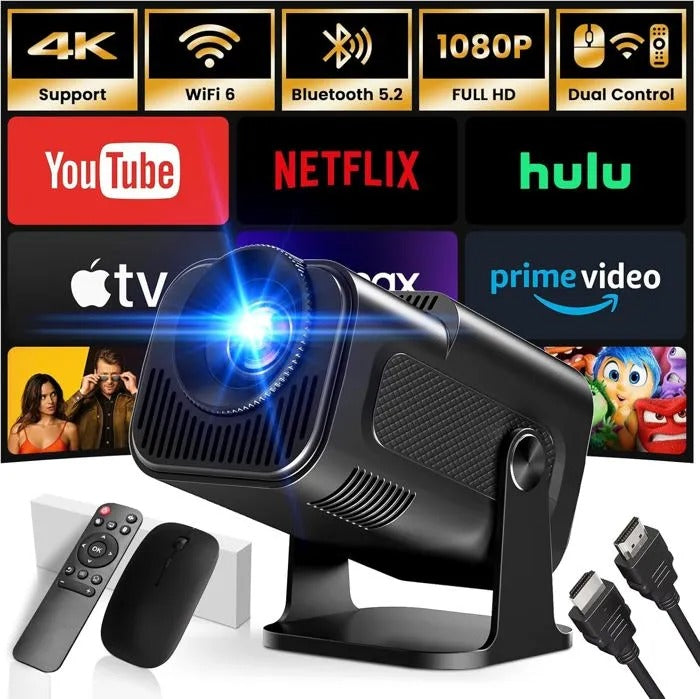 Projecteur 4K Android 11 Wifi 6 أحدث نسخة