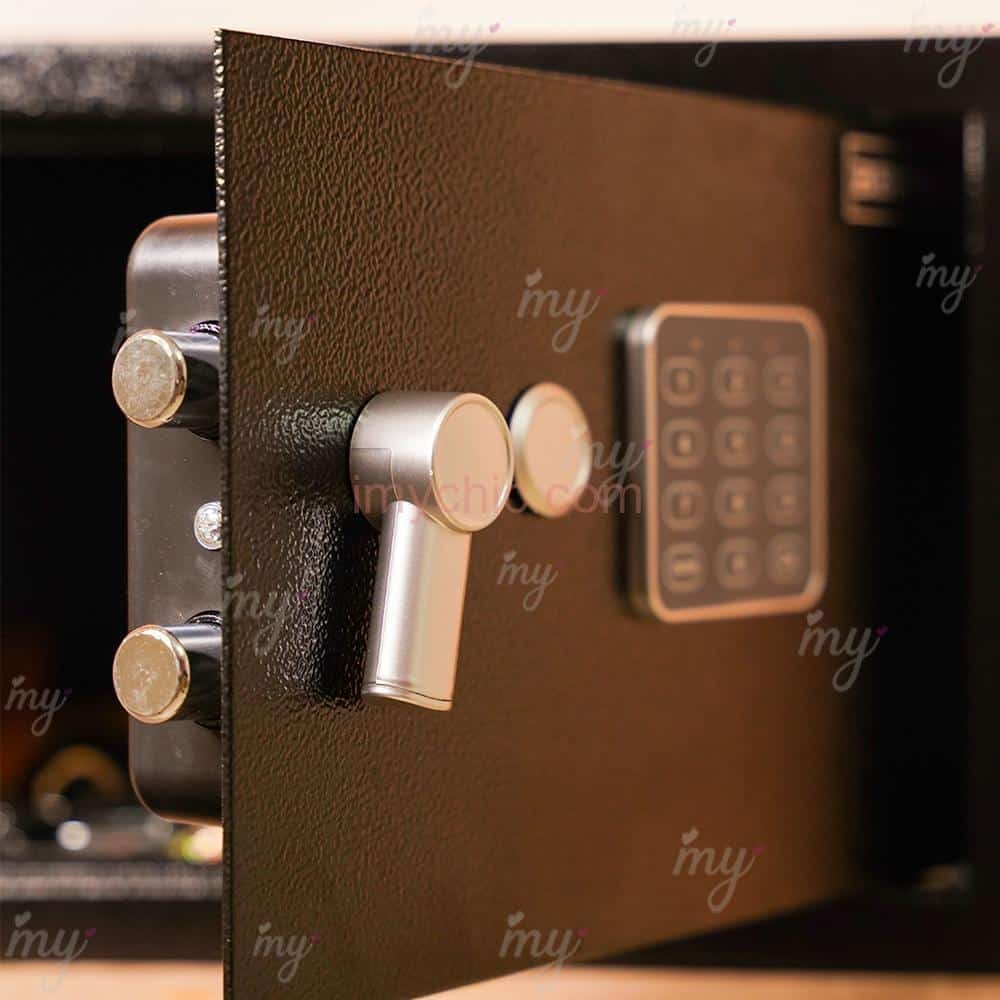 كوفر أسود حجم كبير Coffre fort Noir Solide Inoxydable 35X25X25