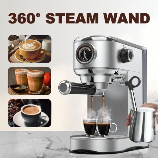 ماكنة صنع القهوة بومان الألمانية Machine à Café Expresso BOMANN 19 Bar – 4 En 1 – Dolce Gusto / Nespresso / Poudre / cappuccino cafetière