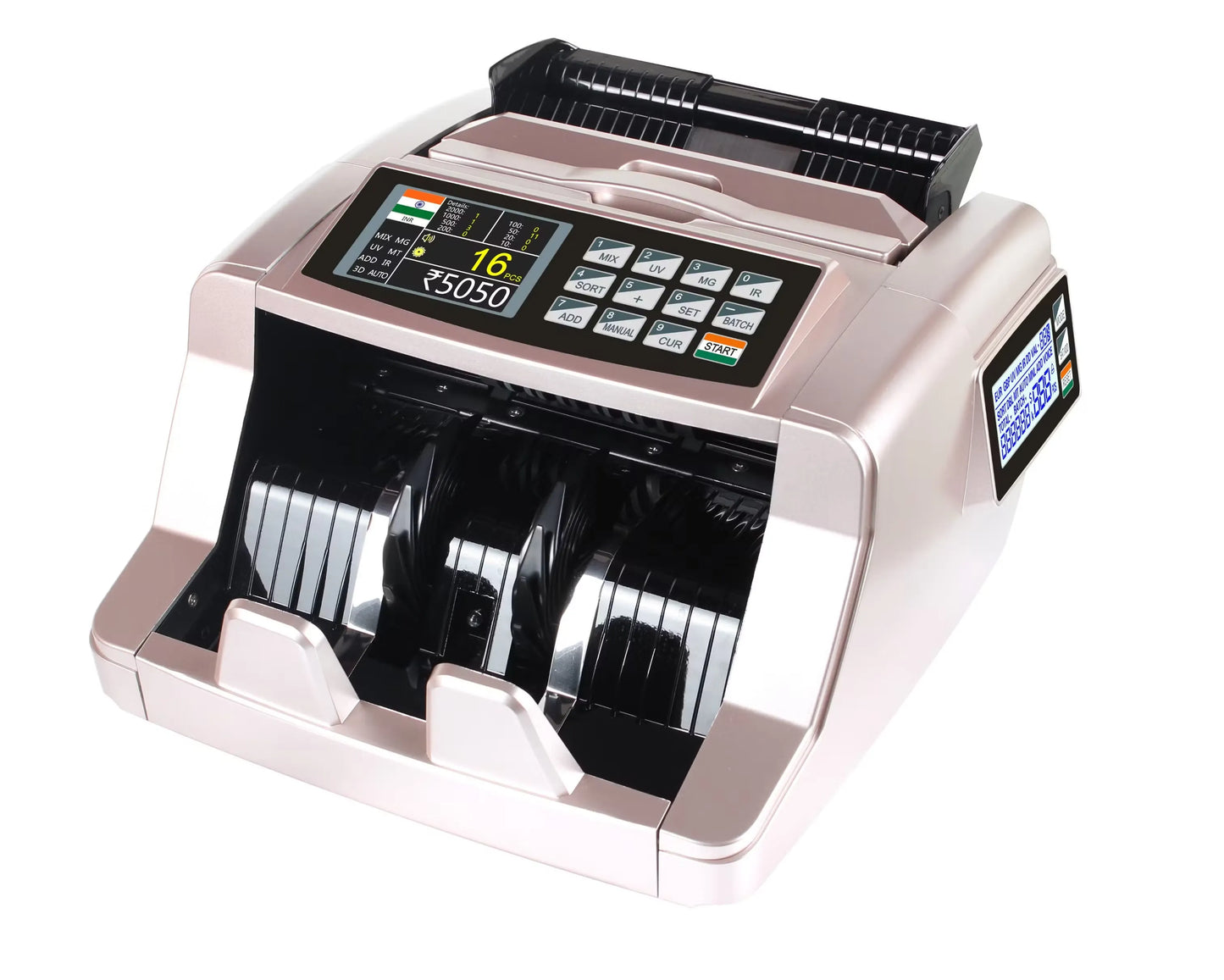 Compeuse et Detecteurs Billet BEETRO 0165 ذهبية اللون 3 فيشار