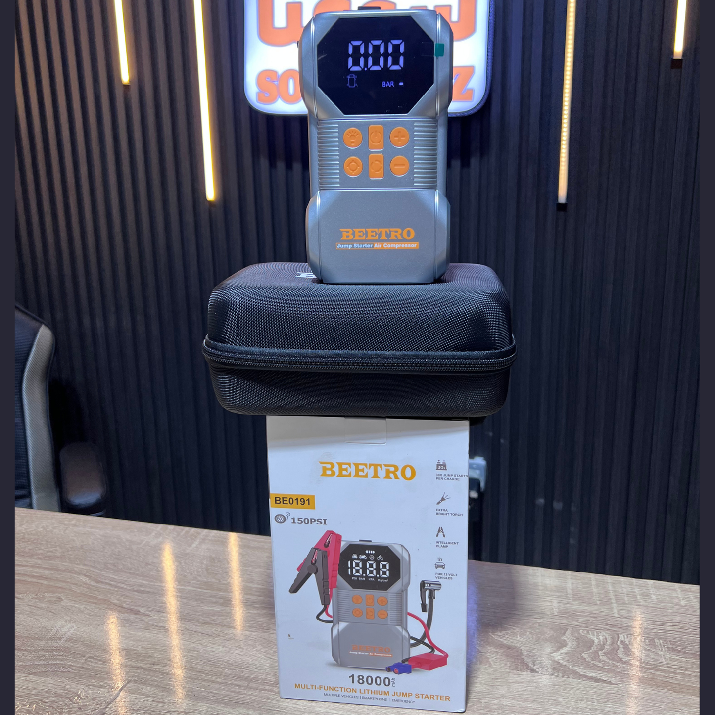 Booster de Batterie & Compresseur d'Air 4-en-1 BEETRO أختر النوع في الأسفل
