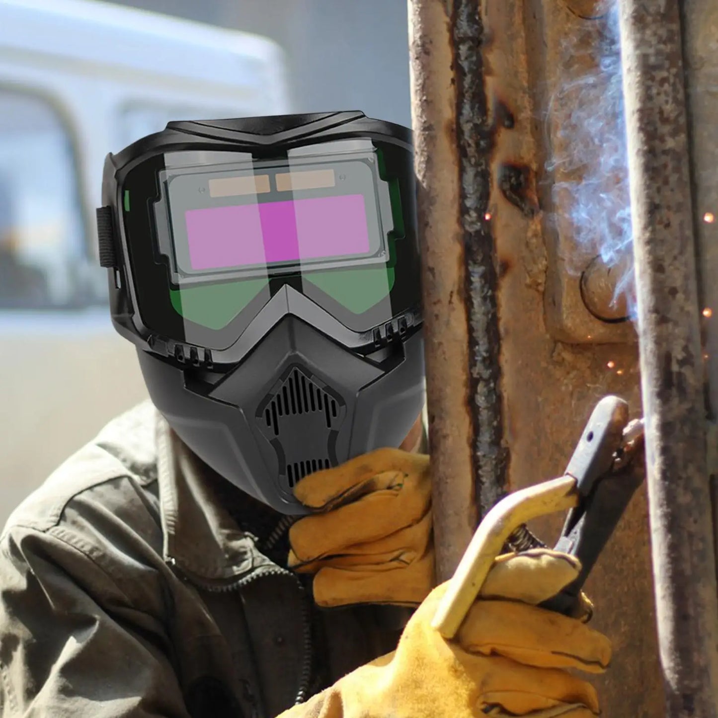 قناع للحام الإلكتروني الذكي