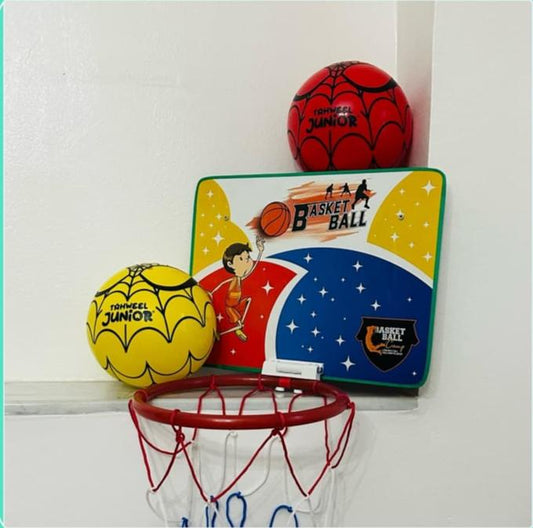 سلة كرة السلة 🏀 المحمولة للأطفال + كرتين مجانا هدية🏀>160 الف فقط