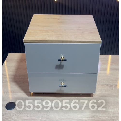 طابل دو نوي مزود بدرج سري مع قفل الكتروني ذكي .مصنوعة بخشب mdf المستورد الإسباني