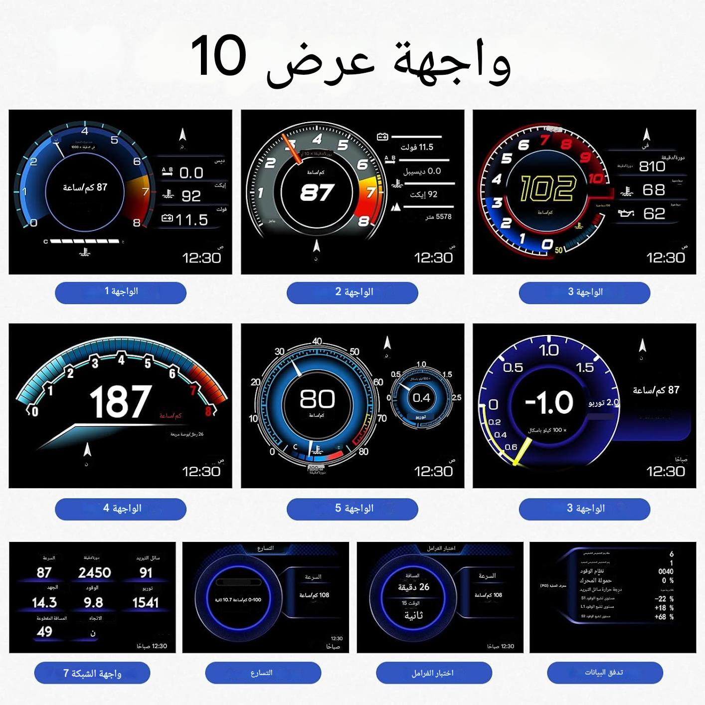 Digital Car Dashboard OBD2 – شاشة ذكية لمراقبة أداء سيارتك باحتراف