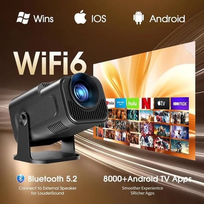 Projecteur 4K Android 11 Wifi 6 أحدث نسخة