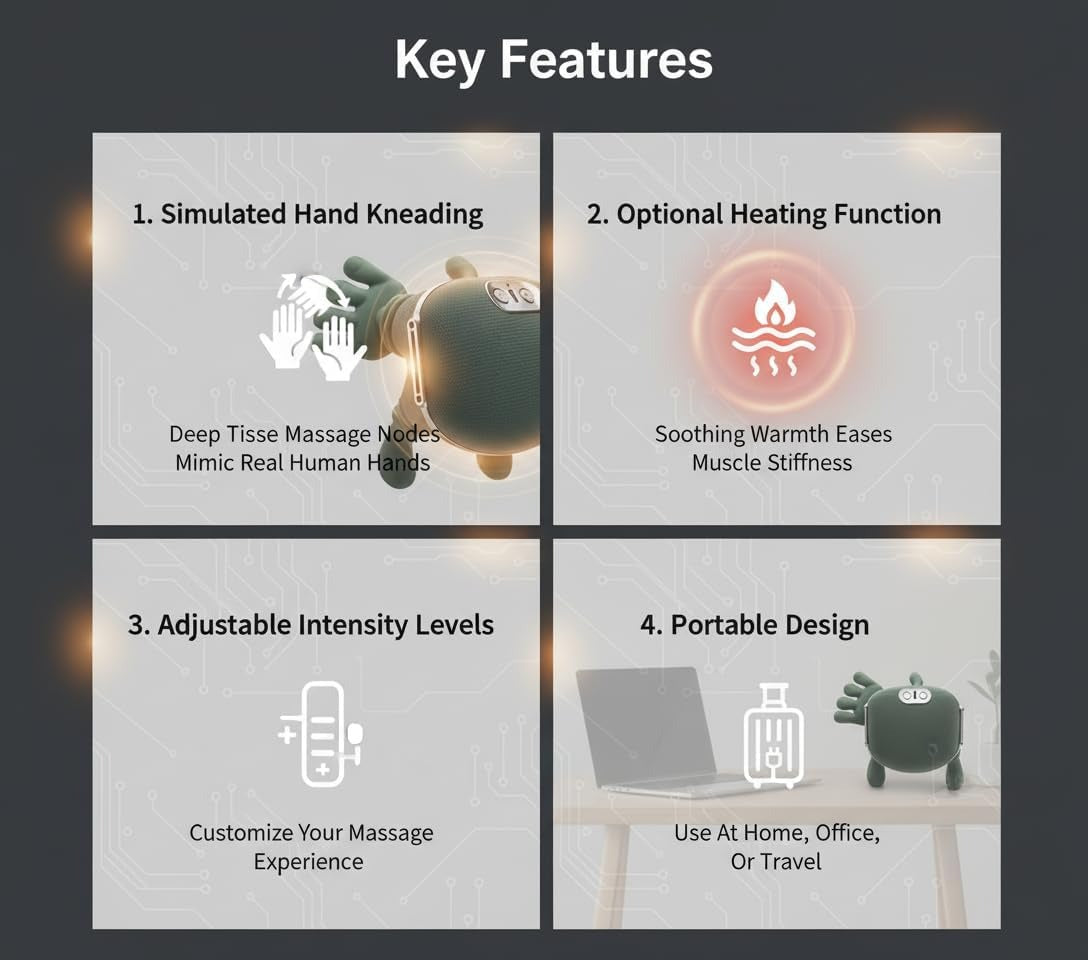 Siasoo massagerمدلك إحترافي حراري للرقبة والضهر و العضلات