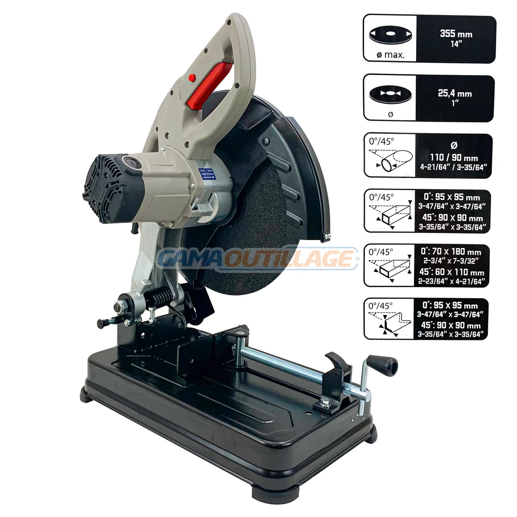 tronçonneuse table 355mm 2200w crown pro. منشار المعادن طاولة الاحترافي 2200 واط