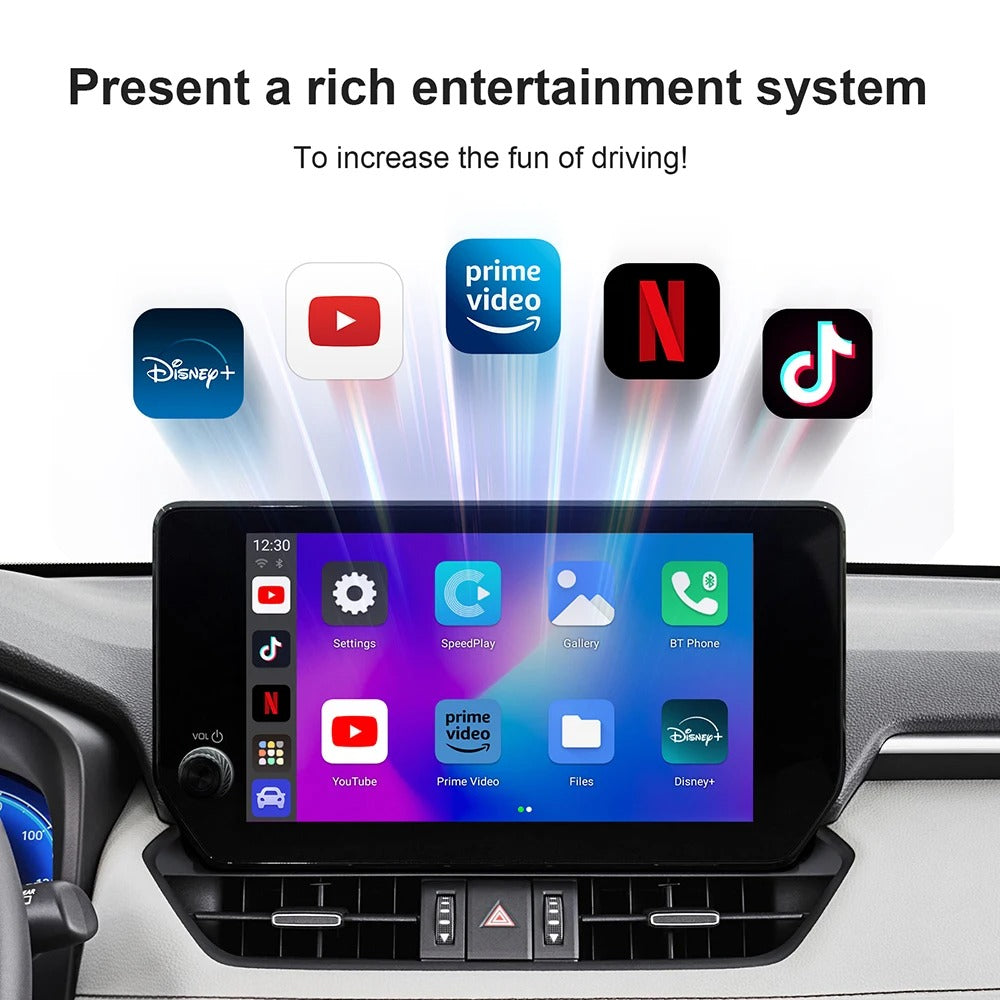 Box CarPlay Sans Fil Android 13 pour Voiture Stockage 32GB + 2GB RAM  جهاز ميديا بنظام أندرويد 13